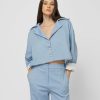 Baby blue crop jacket