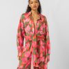 Floral shirt with bow