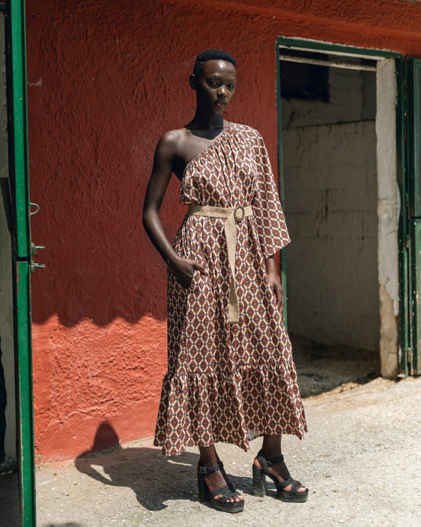 Printed long dress